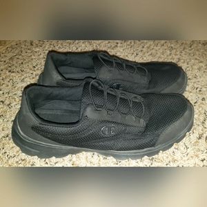 Champion, Black, Fabric, Foam Soles, Walking/Work Shoes, Women's size 11w